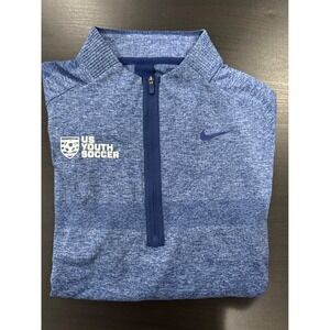 Nike US Youth Soccer Golf Pullover Half‎ Zip Long Sleeve Top Mens M